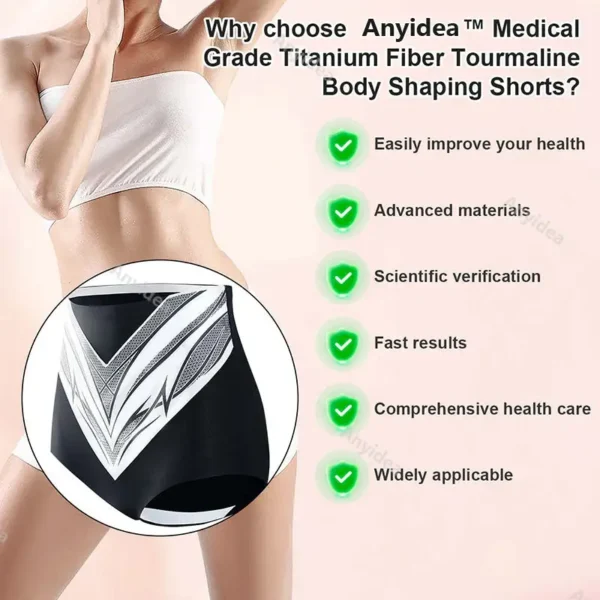 Advanced Titanium Shaping Shorts with Self-Heating Tourmaline Therapy